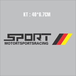 Decal dán trang trí xe chữ SPORT