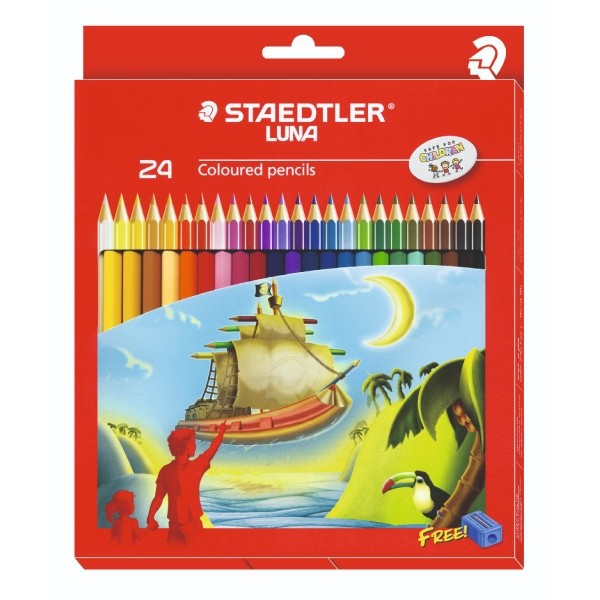 BÚT CHÌ MÀU KHÔ STAEDTLER LUNA HỘP GIẤY 12/24/36/48 MÀU