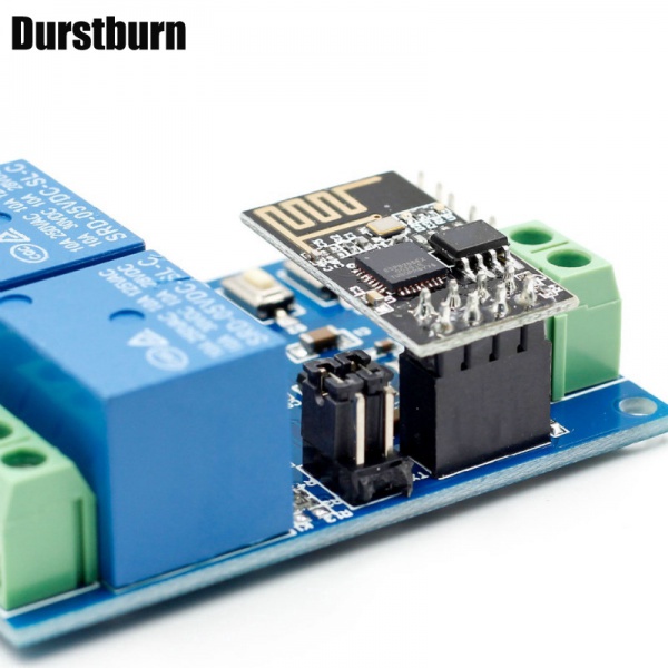 Mô Đun Rơ Le WiFi 5V ESP8266 ESP-01S 2 Kênh Cho Bộ Điều Khiển Ứng Dụng Điện Thoại Thông Minh IOT (Với ESP-01)