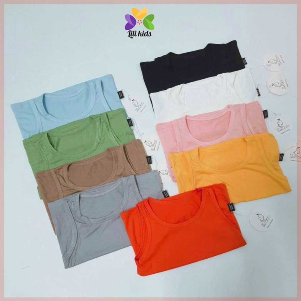 Áo ba lỗ cho bé trai và bé gái LILIKIDS áo thun chất thun lạnh trơn thoáng mát ABL02