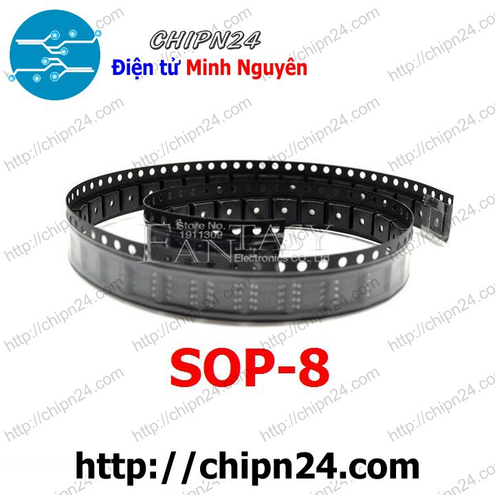 [4 CON] IC LM386 SOP-8 (SMD Dán) (386 0.25W)