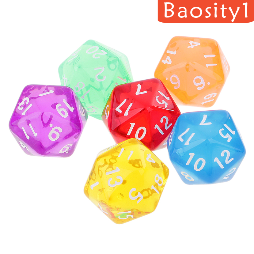 6 Xúc Xắc Đa Diện D20 Trò Chơi Rpg Dnd Mtg