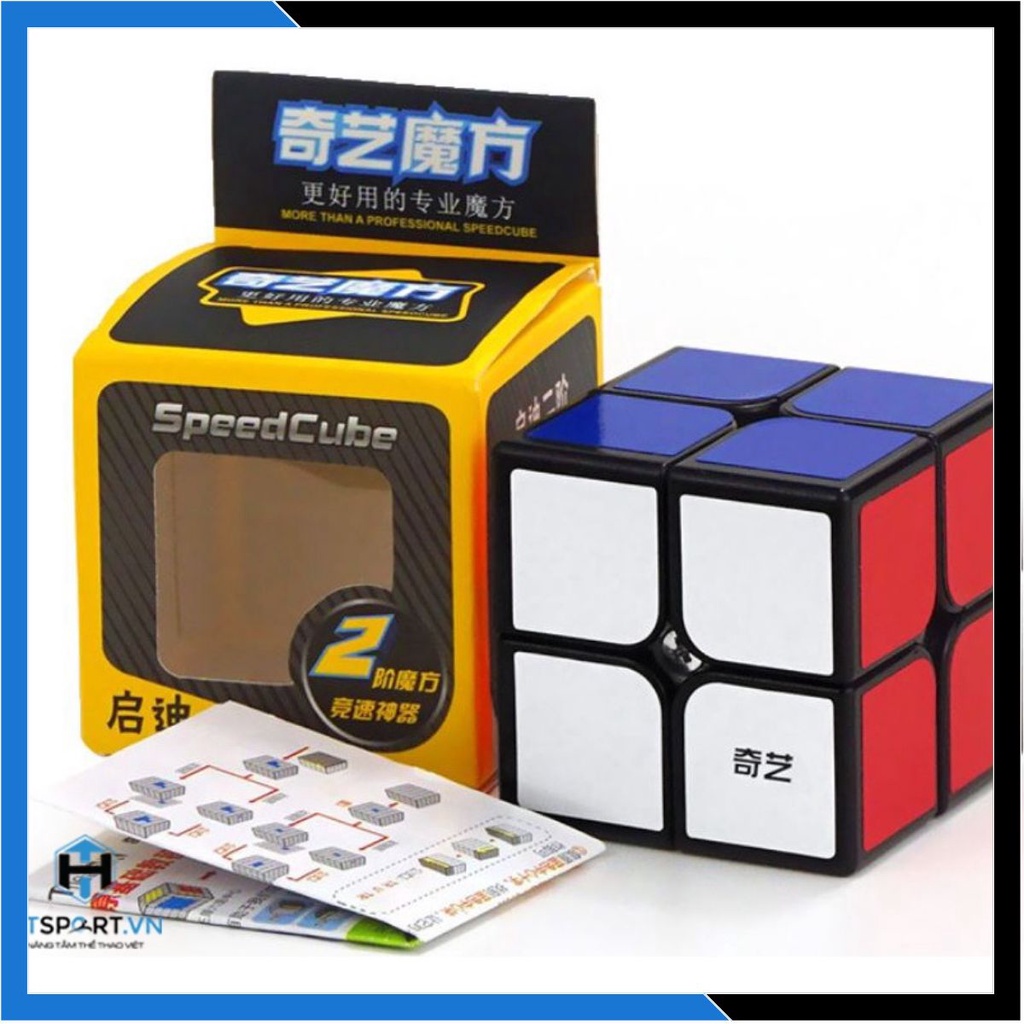 RuBik 2x2, Rubik 2 Tầng QiYi Cube Warrior Khối Lập Phương Viền Đen, Phát Triễn Trí Tuệ Xoay Trơn Mượt