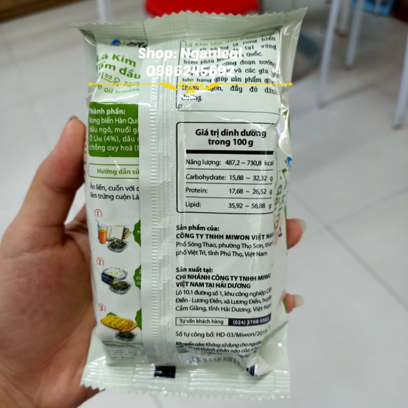 Lá Kim tẩm dầu Oliu gói 5g