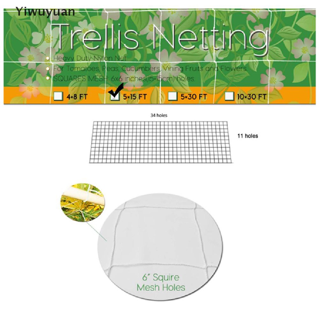 &lt; Yiwuyuan &gt; Lưới Hàng Rào Hỗ Trợ Trồng Cây Dây Leo