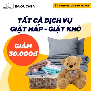 Hcm [E-voucher] Giảm 30K Giặt Hấp Gấu Bông, Chăn Mền, Ga Gối, Drap Giường tại ứng dụng HERAMO