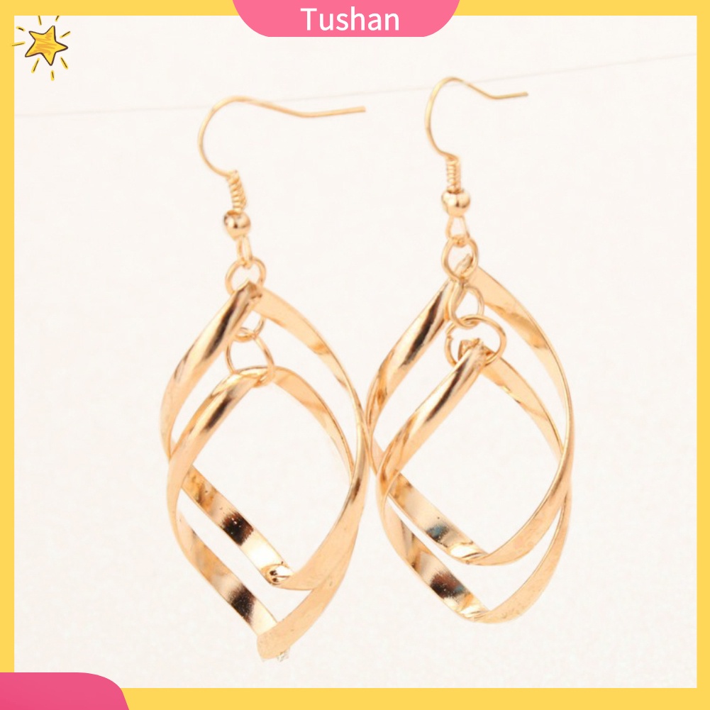 Hoa Tai Xoắn Ốc Dáng Dài Thanh Lịch Cho Nữ