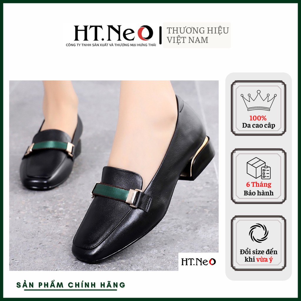 Giày nữ - giày da cao cấp HT.NEO da thật 100% nguyên miếng siêu mềm siêu êm chân phối đồ cực dễ, cực đẹp NU45