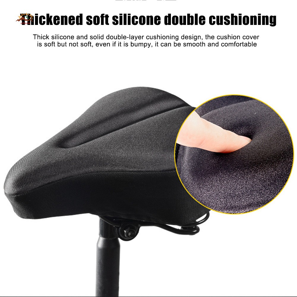 CSC Gel Bike Seat Cover Exercise Bike Seat Cushion Cover Pad Extra Soft Gel Bicycle Seat Bike Saddle Cushion @VN