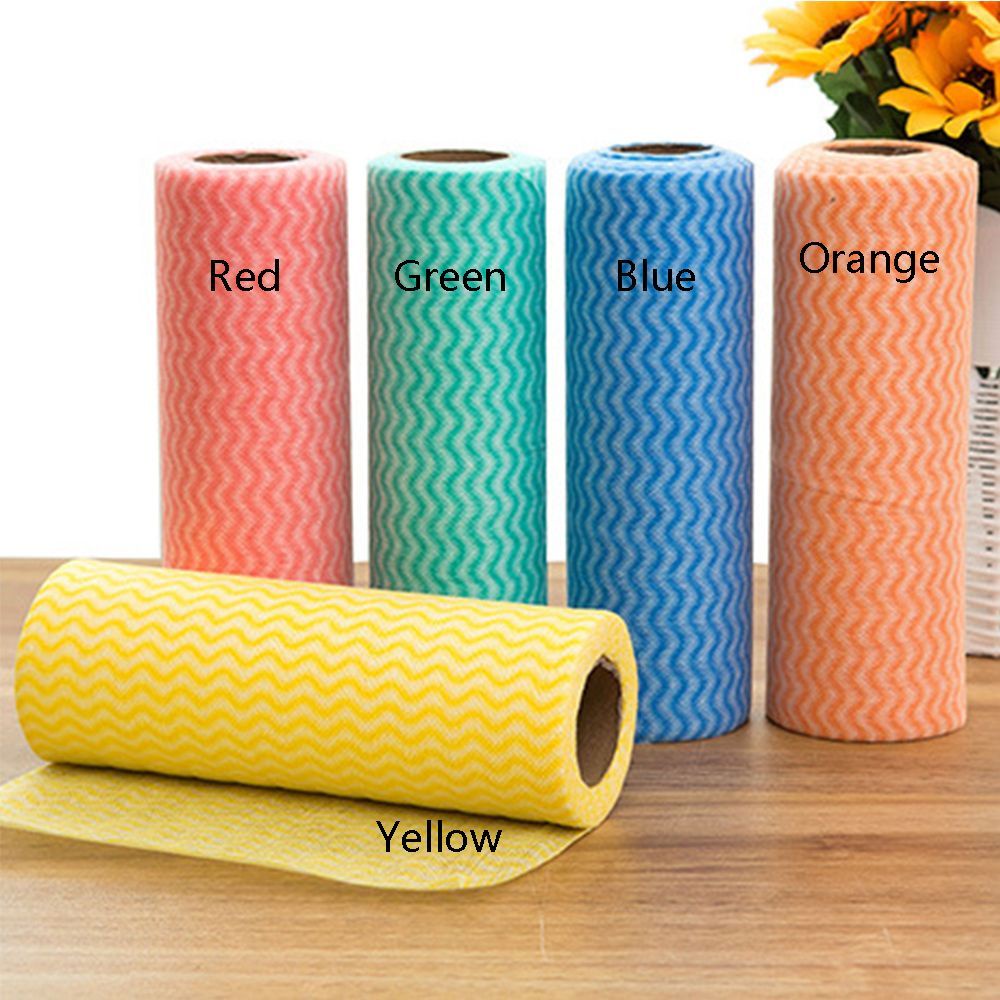 Khăn Lau Chén Dĩa Dùng 1 Lần Bằng Vải Không Dệt Thiết Kế Mới Nhiều Màu Sắc Sáng Tạo