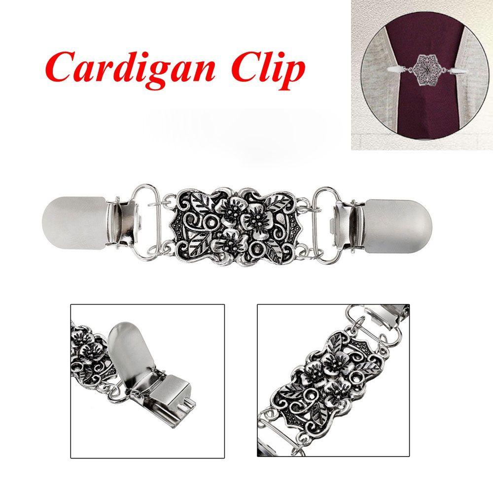Kẹp Cài Áo Cardigan Họa Tiết Hoa Thời Trang