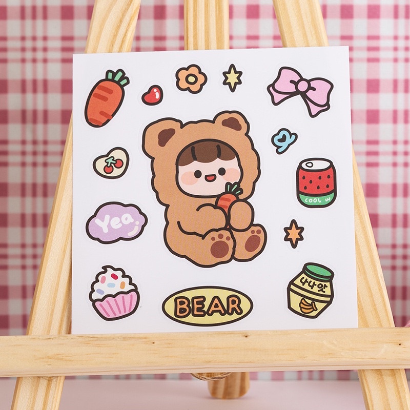 Sticker 2D, Decor Mọi Vật Dụng Bình Nước, Sách Vở, Điện Thoại