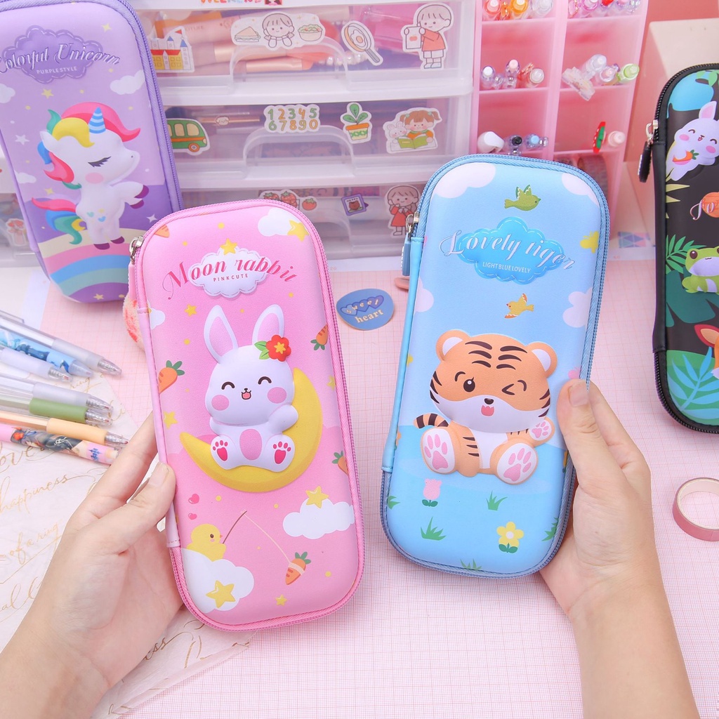 Hộp Đựng Bút EVA 3D Họa Tiết Siêu Dễ Thương Cho Bé Trai và Bé Gái