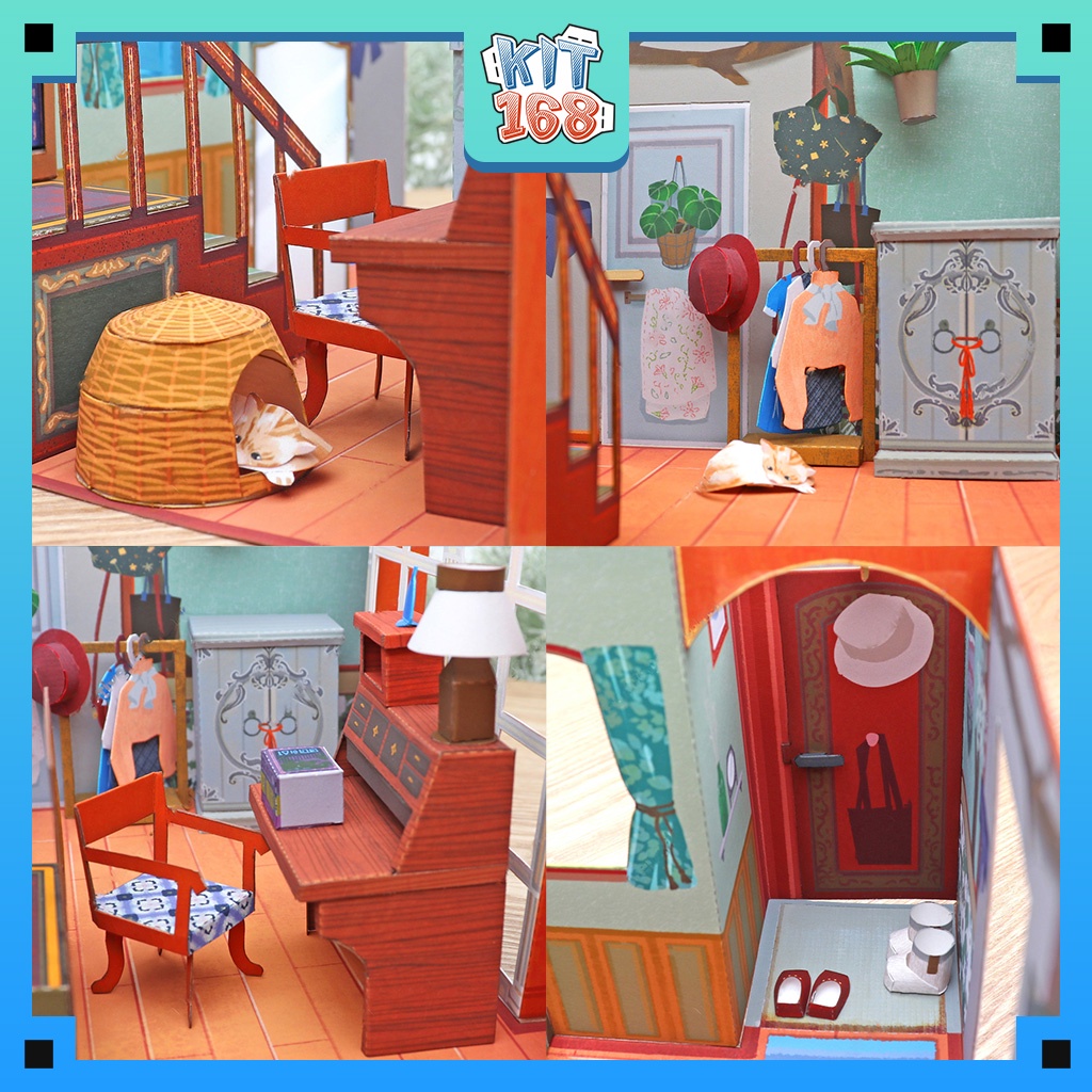 Mô hình giấy kiến trúc Nhà nhỏ xinh xinh ver 3