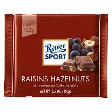 Sô cô la ritter sport & Raisins Hazelnuts Chocolate Ritter Sport 100g