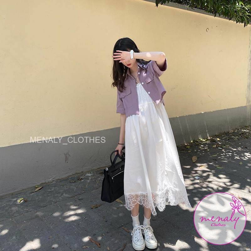 Váy 2 dây trắng dáng dài VH034, mẫu váy 2 dây trắng maxi dáng qua gối phối ren thích hợp đi biển, đi chơi nhẹ nhàng sexy