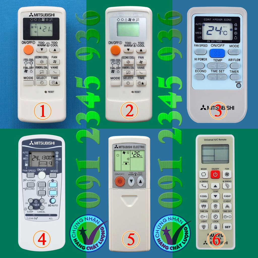 Remote Điều khiển Điều hòa Máy lạnh MITSUBISHI "NHIỀU MẪU" + "HÀNG ĐẸP". (Phần 1)