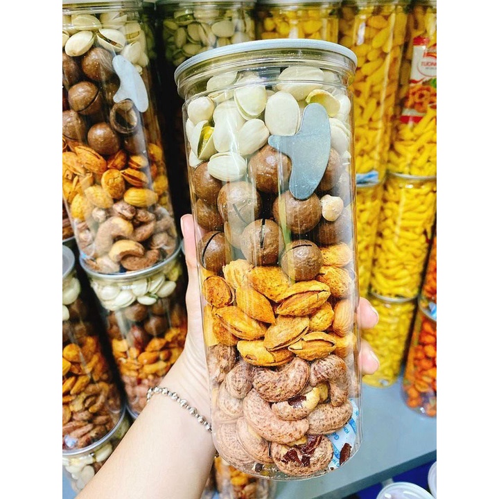 4 LOẠI HẠT MIX CAO CẤP GỒM: HẠT DẺ, HẠT MACCA, HẠNH NHÂN RANG BƠ, ĐIỀU CỒ SIÊU NGON
