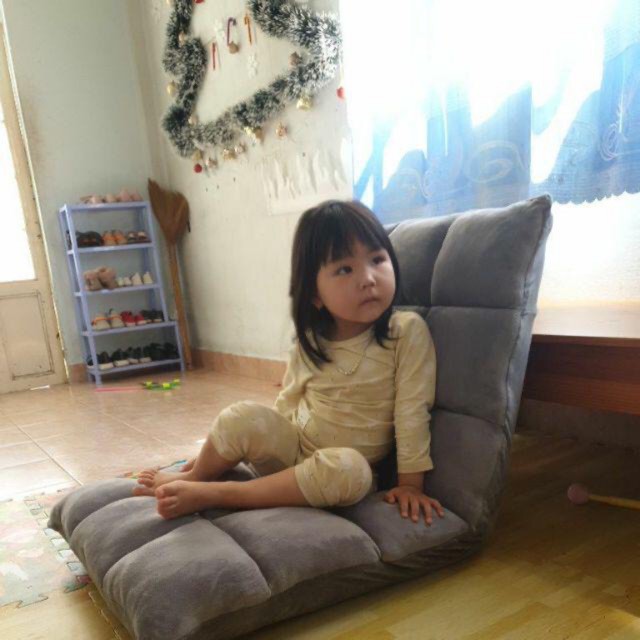 Ghế Tatami lười ngồi bệt Nhật Bản bọc nhung kèm đôn cao cấp mềm mịn êm ái cho bà bầu nằm, trẻ nhỏ