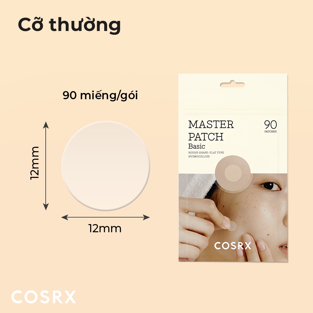 Gói 90 miếng dán mụn COSRX đơn giản dễ sử dụng