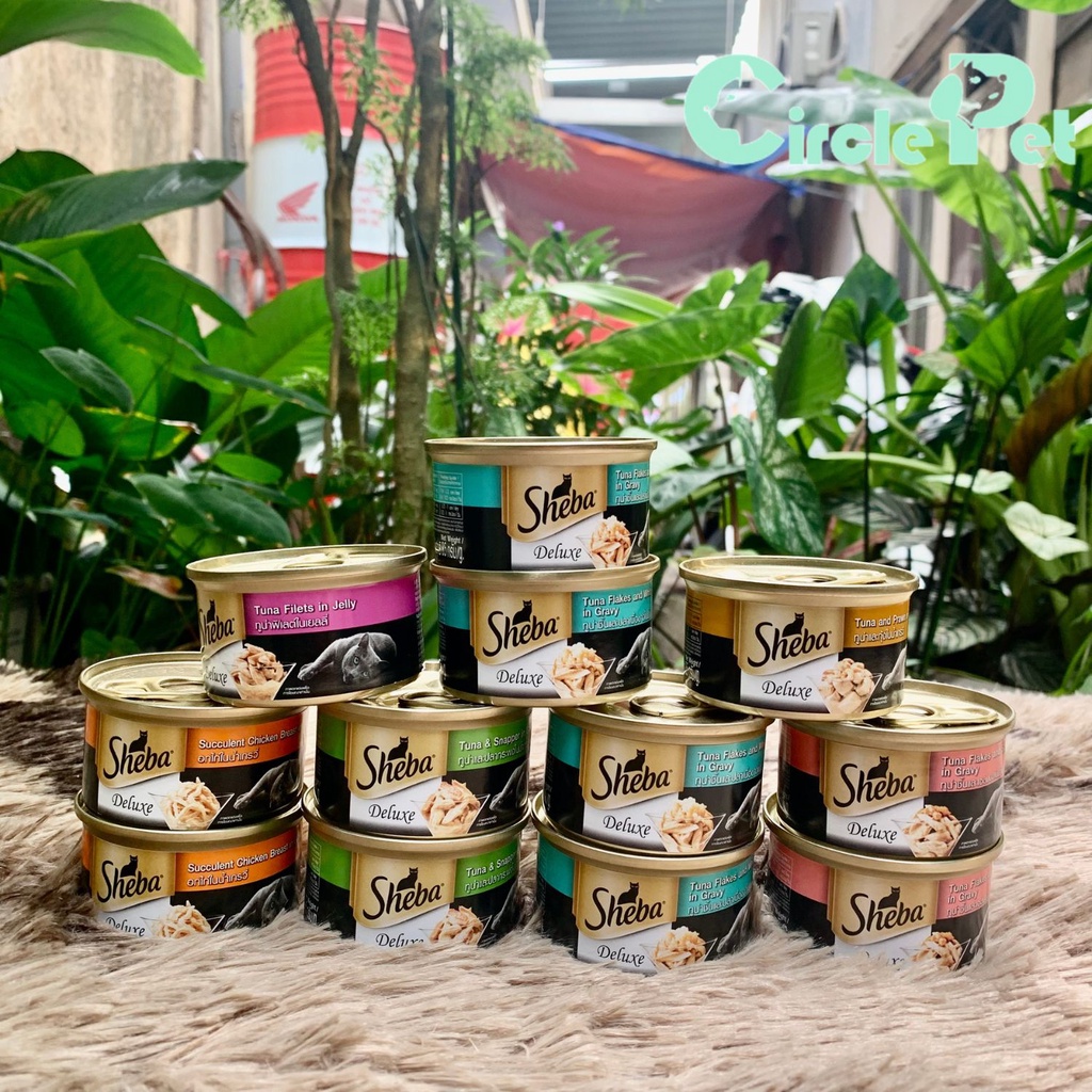 Thức Ăn Cho Mèo Sheba Deluxe Nhiều Vị Dạng Mềm Ẩm Bổ Sung Chất Đạm Cho Mèo Đóng Hộp 100g - Circle Pet