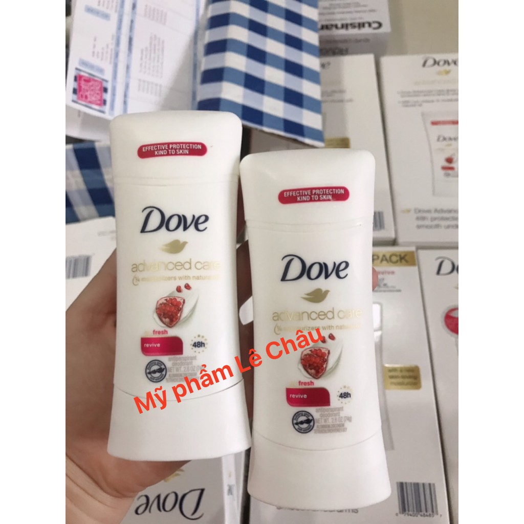 LĂN SÁP KHỬ MÙI DOVE LỰU CHO NỮ - Advanced Care 48h 74g Chuẩn Mỹ DATE 9/23