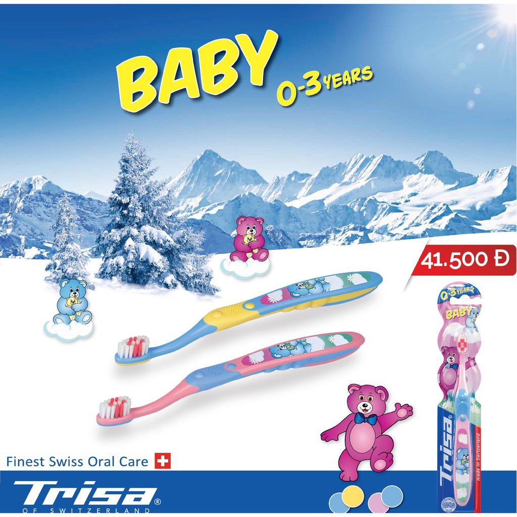 Bàn Chải Đánh Răng Cho Bé Trisa Baby 0 - 3 Tuổi