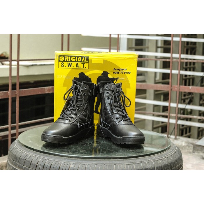 [ FREESHIP]Giày SWAT Cổ Cao Màu Đen ( Size 36-46) | BigBuy360 - bigbuy360.vn