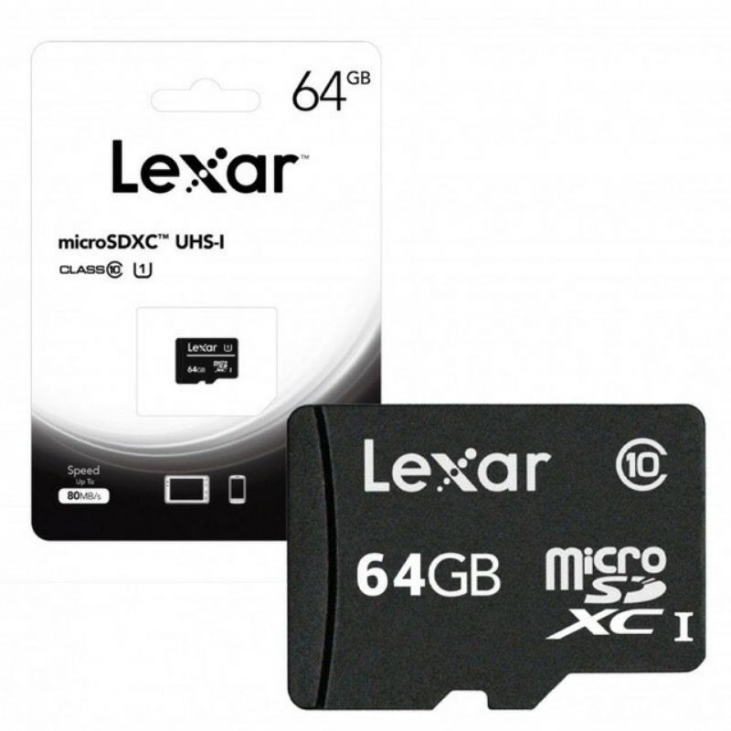 Thẻ nhớ Micro SD Lexar 64Gb class 10 UHS-I V30 U1 80M