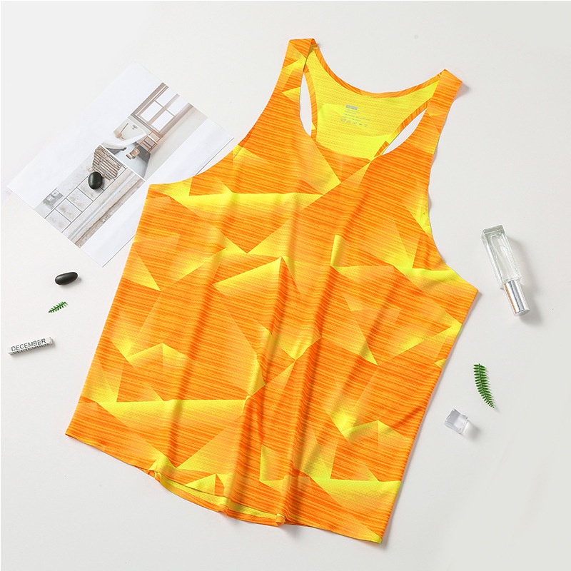 Áo tank top, áo singlet thể thao chạy bộ nam MAY KHÔNG CHỈ cao cấp, siêu nhẹ, siêu thoáng, nhanh khô, thoải mái vận động