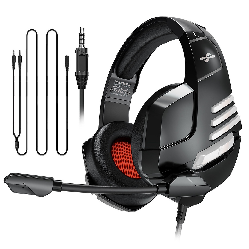 Tai Nghe Gaming Chụp Tai Plextone G700 , Tai Nghe Có Mic Xoay 180 Độ , Dây Dù 1.2M , Màng Loa Bọc Da 50Mm .