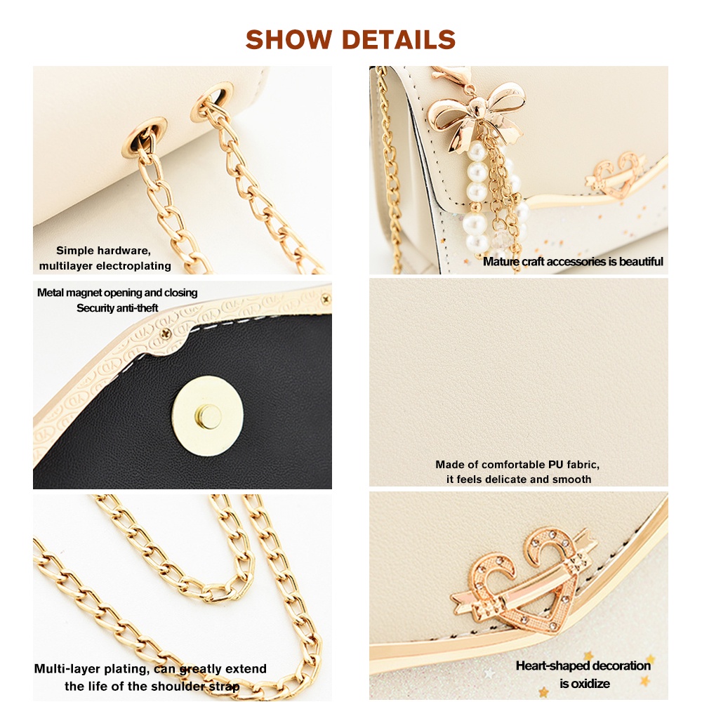 Túi Đeo Chéo Đính Kim Sa Thời Trang Hàn Quốc Đựng Điện Thoại Di Động Cho Nữ