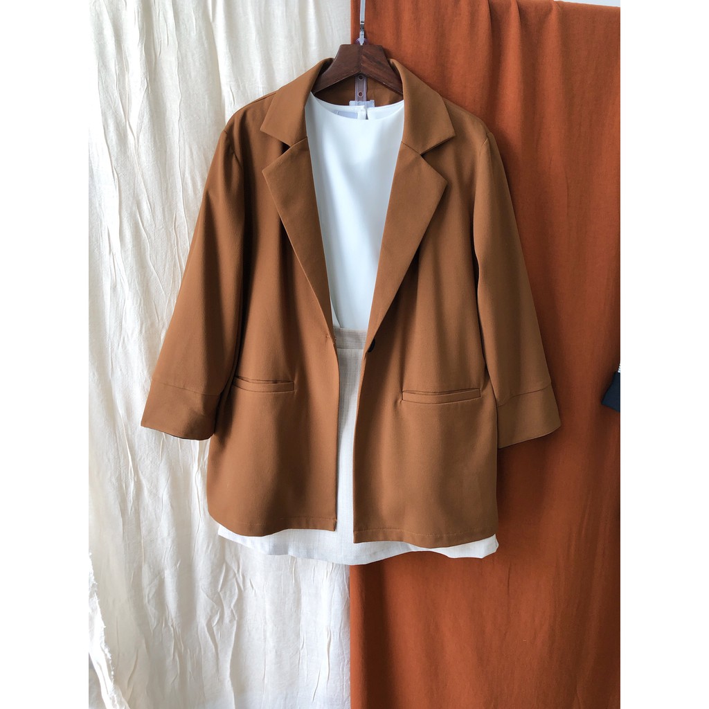 Áo khoác blazer phong cách Hàn Quốc browny blazer Maxy Workshop | BigBuy360 - bigbuy360.vn