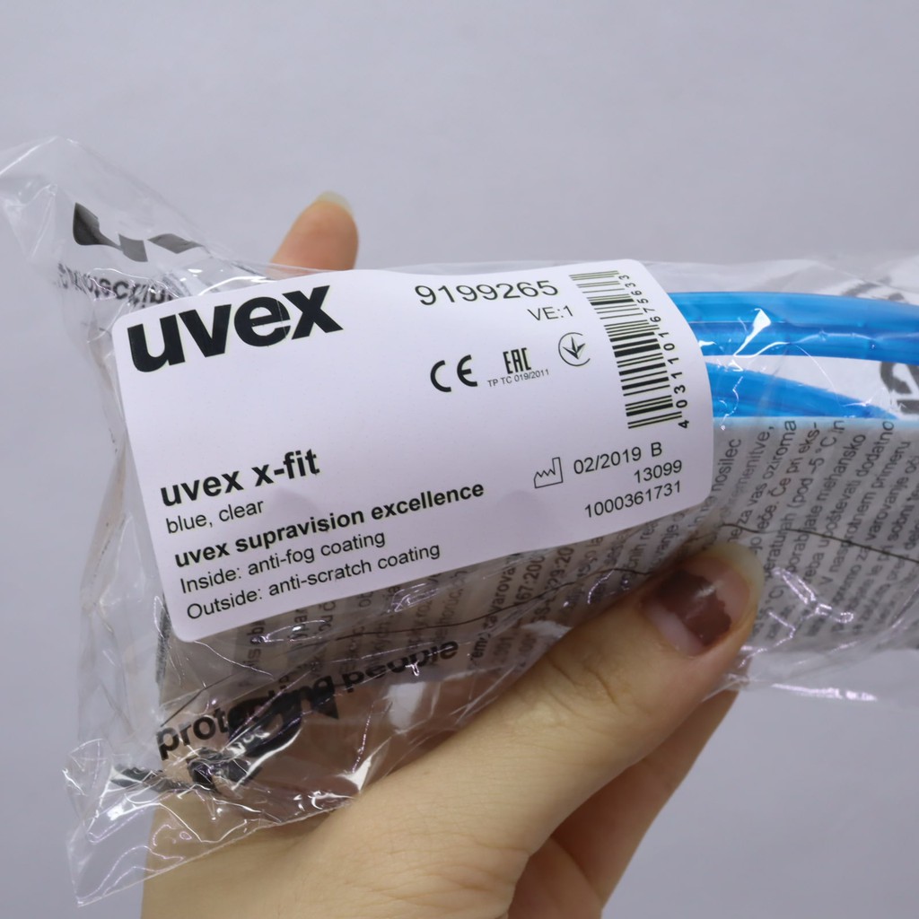 Kính bảo hộ UVEX X-FIT 9199265 kính chống bụi, chống hơi nước trầy xước vượt trội, ngăn chặn tia UV, mắt kính đi xe