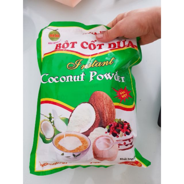 Gói 500g bột cốt dừa (trong chia thành 10 túi nhỏ)