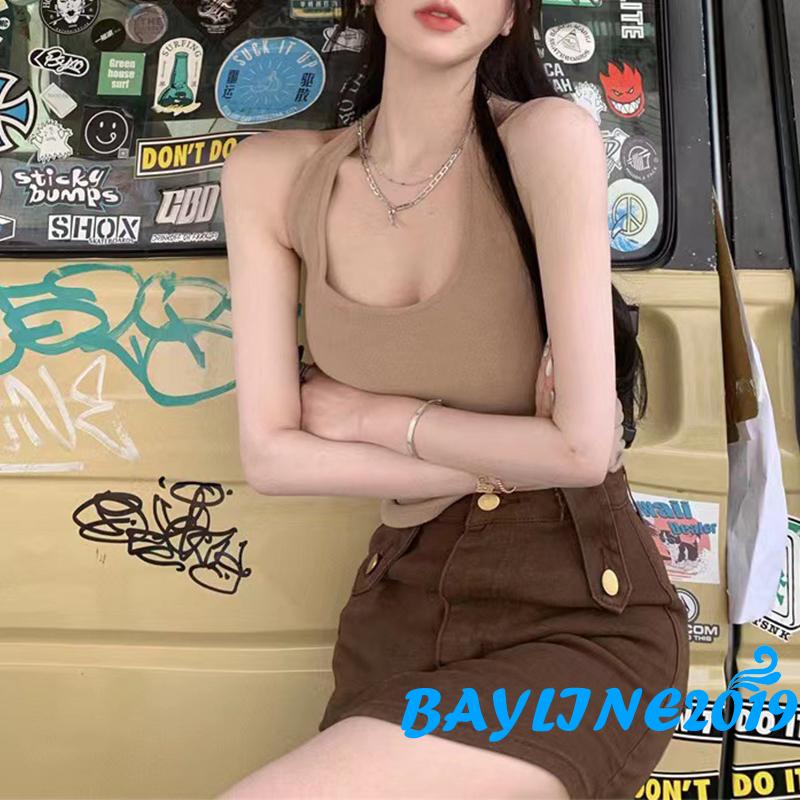 Áo Thun Không Tay Nhiều Màu Sắc Thời Trang Mùa Hè Sành Điệu Cho Nữ