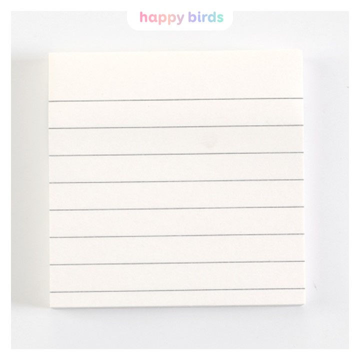 Giấy note nhớ xấp 80 tờ vintage giấy nhớ dán sẵn ghi chú phân trang cổ điển retro kraft trắng ngà Happy Birds