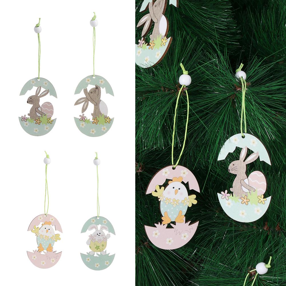 GOGOUP Phụ Kiện Treo Trang Trí Hình Thỏ Phục Sinh DIY