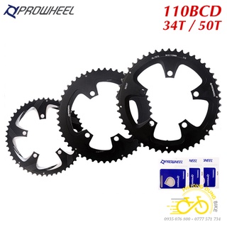 Đĩa rời nhôm xe đạp PROWHEEL 110BCD 34T / 50T (LOẠI 5 ỐC)