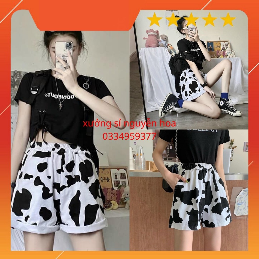 Quần sooc đùi bò sữa siêu hot trend đẹp chuẩn ảnh