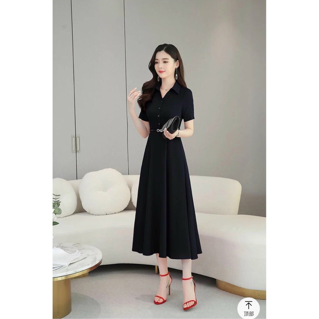 Đầm Cotton lạnh kèm nịt tôn dáng , thanh lịch cho các nàng