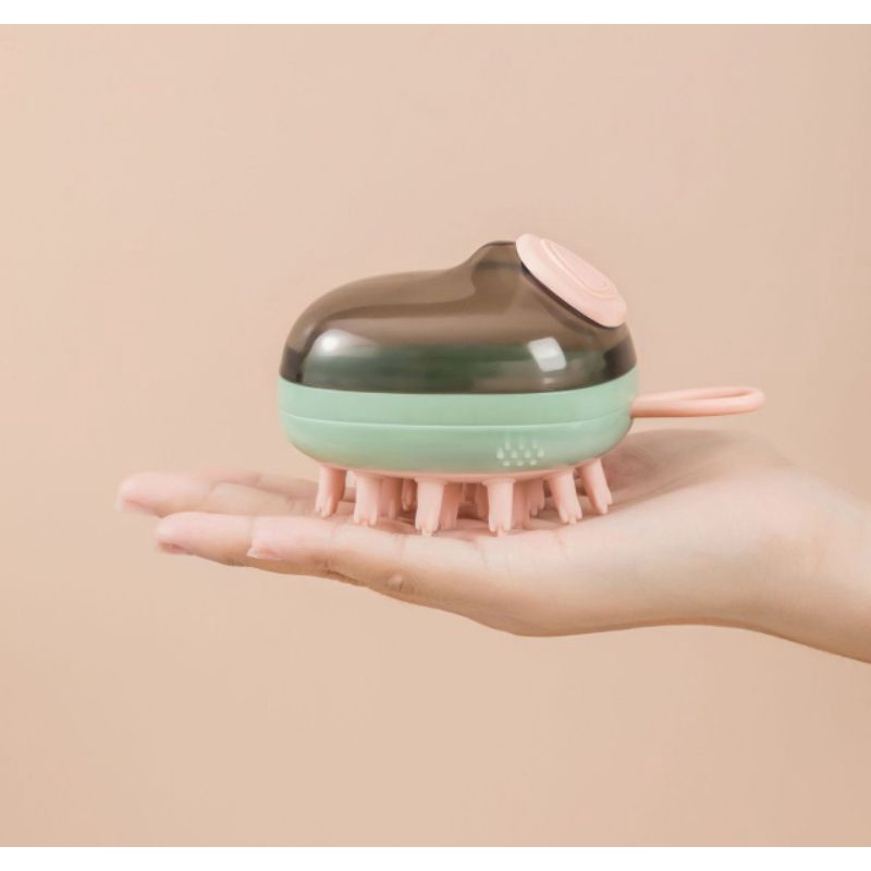 Lược silicon massage gội đầu có đựng xà phòng,,,,