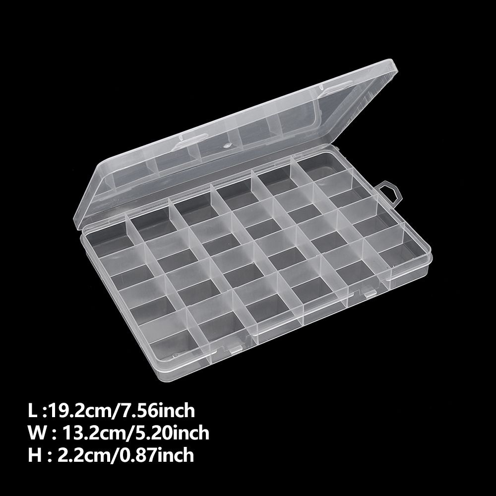 Hộp nhựa 24 ngăn đựng trang sức tiện dụng