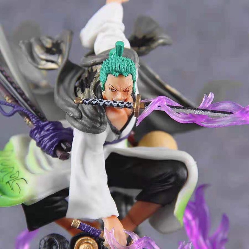 [RẺ  NHẤT SHOPEE] Mô hình One Piece Roronoa Zoro Wano  - Mô hình trang trí One Piece Figure Zoro Wano trên mái