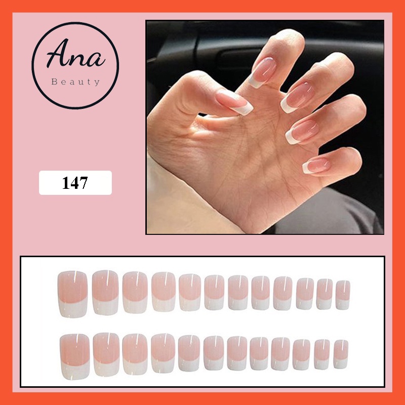Móng tay giả kèm keo dài sang chảnh cá tính móng giả đính đá giá rẻ Anabeauty