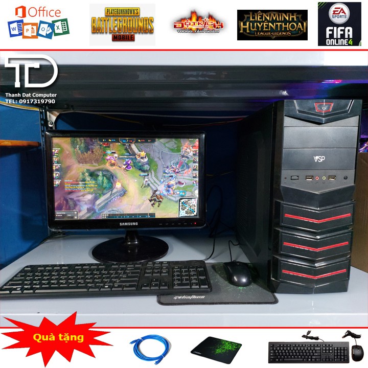 [Mã ELMSDAY giảm 6% đơn 2TR] Bộ máy tính core i5, ram 8GB, ổ SSD chơi game LOL, FIFA, CF, GTA, PUBG, game giả lập Mobi | WebRaoVat - webraovat.net.vn