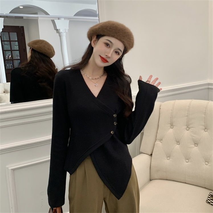 Áo Tay Dài Đan Chéo Plus Size Thời Trang Cho Nữ