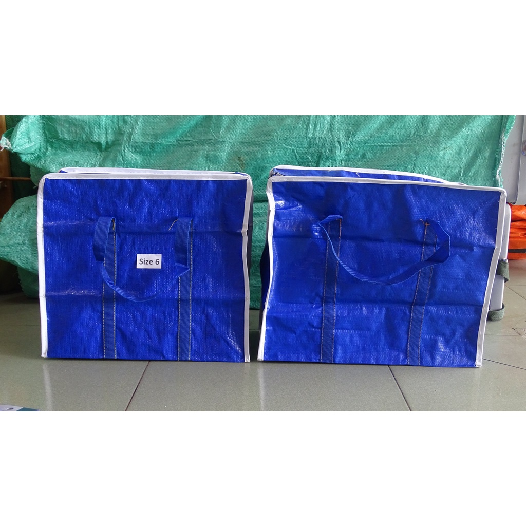Giỏ đựng cá túi bạt xanh