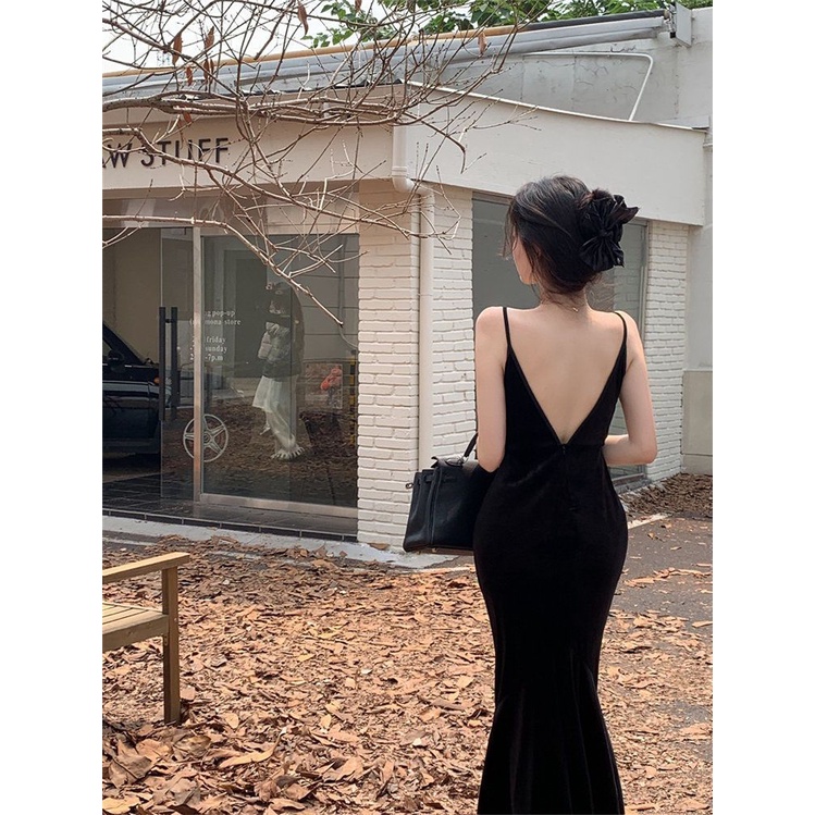 COZOK Đầm Đuôi Cá Không Tay Ôm Dáng Gợi Cảm Dành Cho Nữ