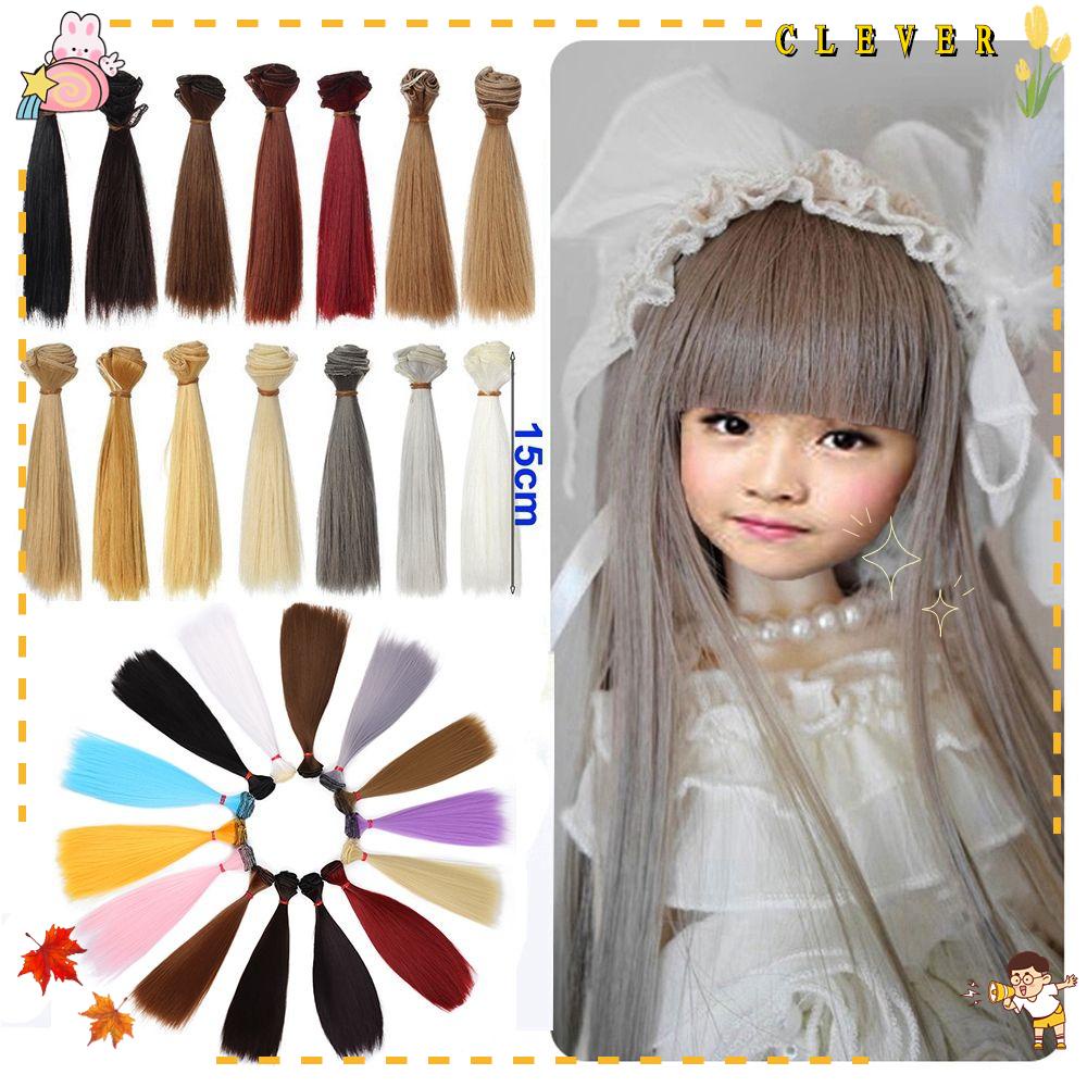 1 Tép Tóc Giả Bằng Sợi Tổng Hợp 15 Màu Chịu Nhiệt Độ Cao Cho Búp Bê DIY